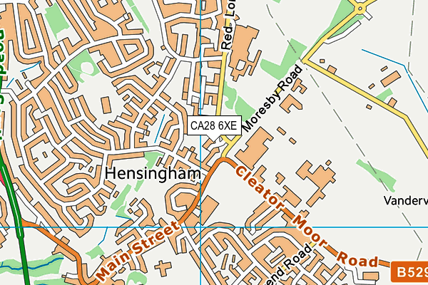 CA28 6XE map - OS VectorMap District (Ordnance Survey)