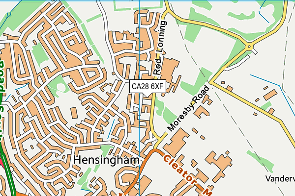 CA28 6XF map - OS VectorMap District (Ordnance Survey)
