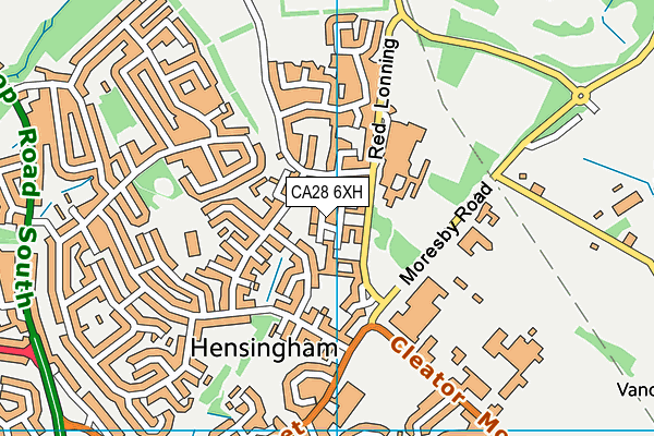 CA28 6XH map - OS VectorMap District (Ordnance Survey)