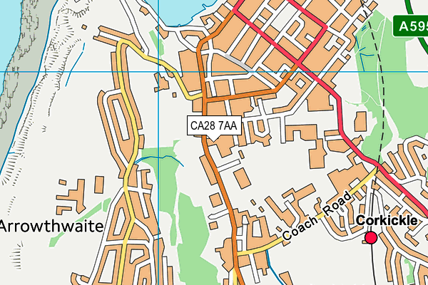 CA28 7AA map - OS VectorMap District (Ordnance Survey)