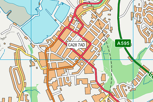 CA28 7AD map - OS VectorMap District (Ordnance Survey)