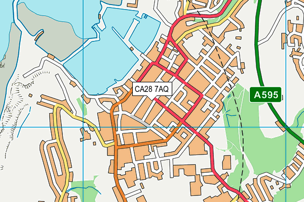 CA28 7AQ map - OS VectorMap District (Ordnance Survey)