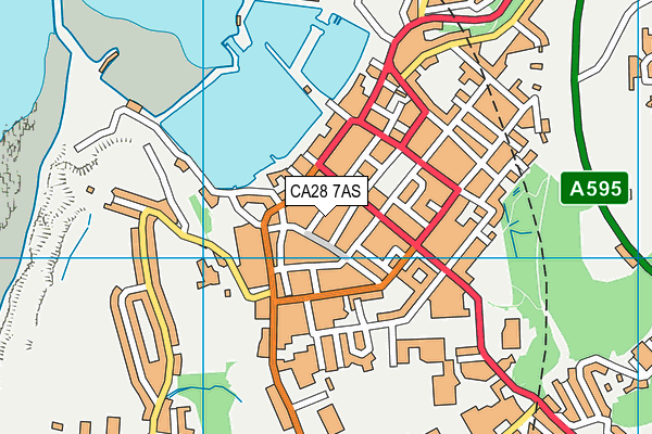 CA28 7AS map - OS VectorMap District (Ordnance Survey)