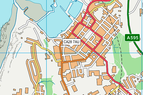 CA28 7AU map - OS VectorMap District (Ordnance Survey)