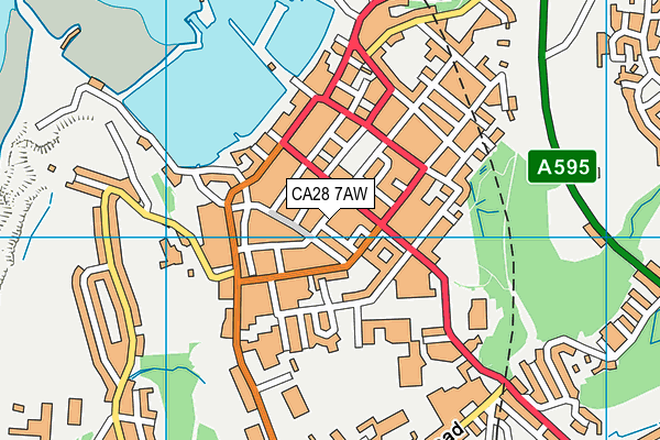 CA28 7AW map - OS VectorMap District (Ordnance Survey)