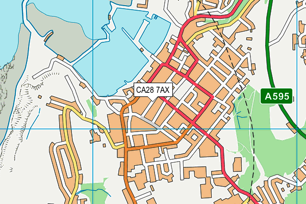 CA28 7AX map - OS VectorMap District (Ordnance Survey)