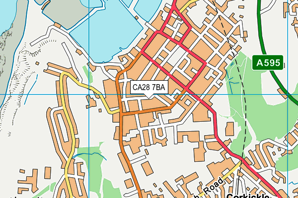 CA28 7BA map - OS VectorMap District (Ordnance Survey)
