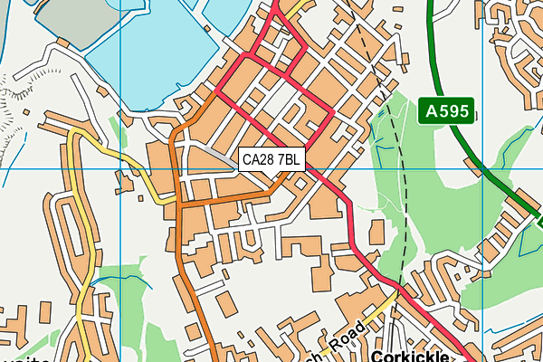 CA28 7BL map - OS VectorMap District (Ordnance Survey)