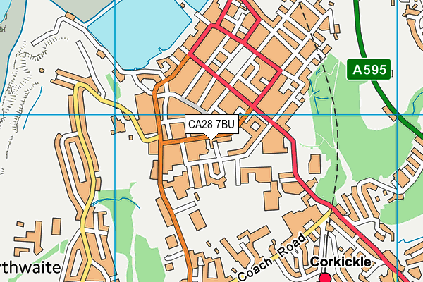 CA28 7BU map - OS VectorMap District (Ordnance Survey)