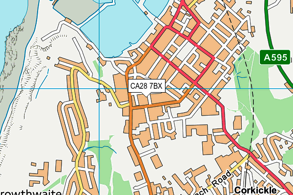 CA28 7BX map - OS VectorMap District (Ordnance Survey)