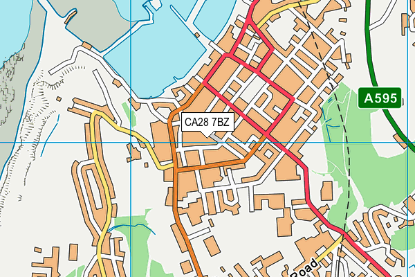 CA28 7BZ map - OS VectorMap District (Ordnance Survey)