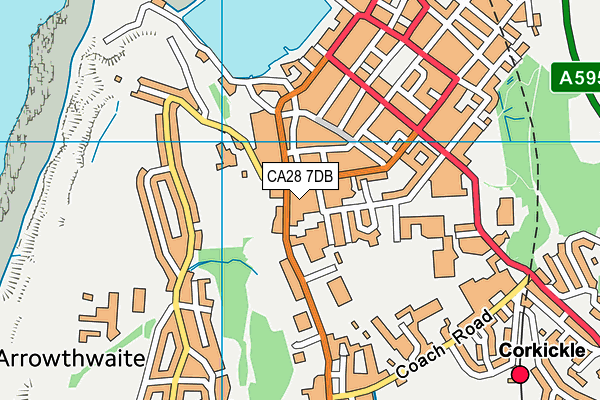 CA28 7DB map - OS VectorMap District (Ordnance Survey)