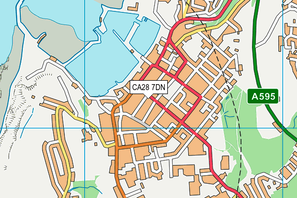 CA28 7DN map - OS VectorMap District (Ordnance Survey)