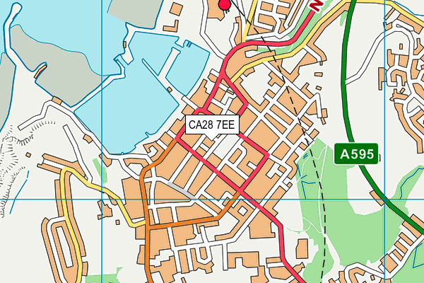 CA28 7EE map - OS VectorMap District (Ordnance Survey)