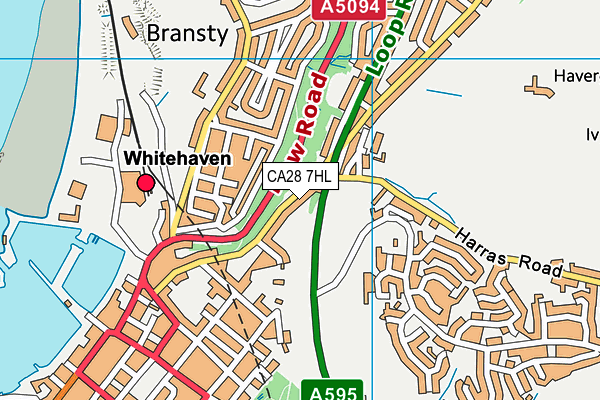 CA28 7HL map - OS VectorMap District (Ordnance Survey)