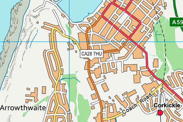 CA28 7HU map - OS VectorMap District (Ordnance Survey)