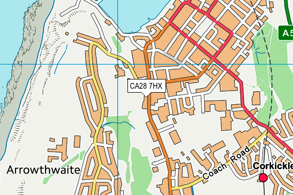 CA28 7HX map - OS VectorMap District (Ordnance Survey)