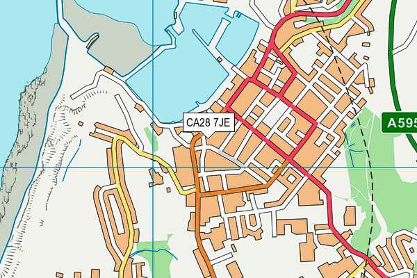 CA28 7JE map - OS VectorMap District (Ordnance Survey)