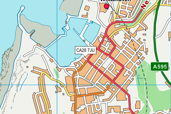 CA28 7JU map - OS VectorMap District (Ordnance Survey)