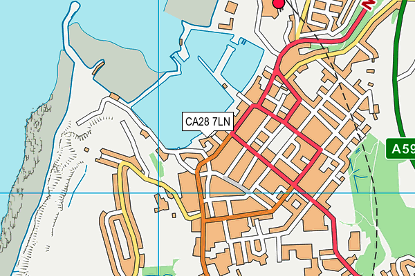 CA28 7LN map - OS VectorMap District (Ordnance Survey)