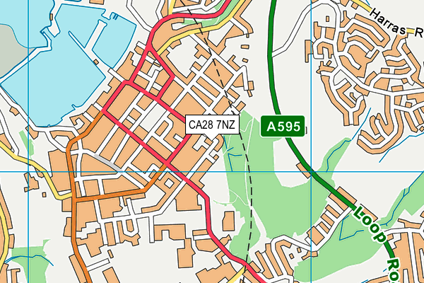 CA28 7NZ map - OS VectorMap District (Ordnance Survey)