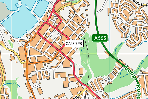 CA28 7PB map - OS VectorMap District (Ordnance Survey)