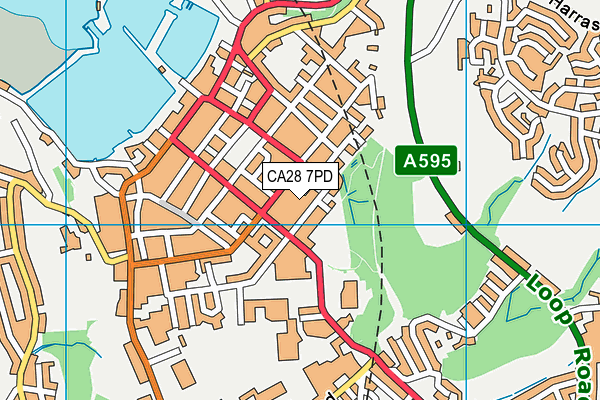 CA28 7PD map - OS VectorMap District (Ordnance Survey)