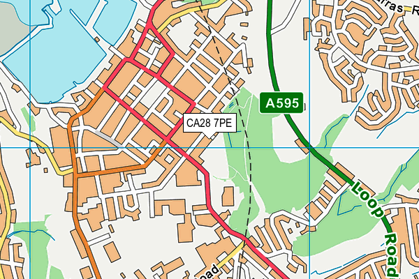 CA28 7PE map - OS VectorMap District (Ordnance Survey)