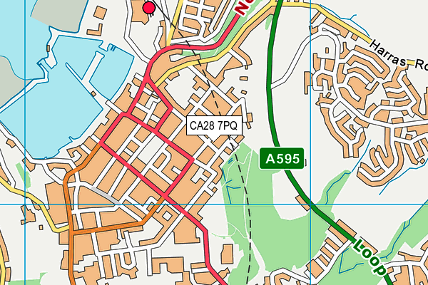 CA28 7PQ map - OS VectorMap District (Ordnance Survey)