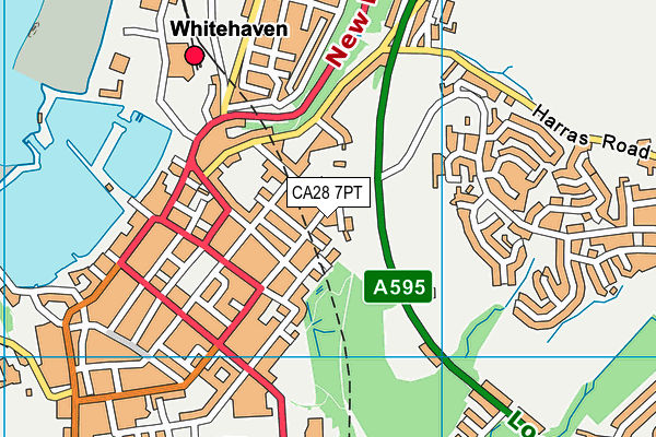 CA28 7PT map - OS VectorMap District (Ordnance Survey)