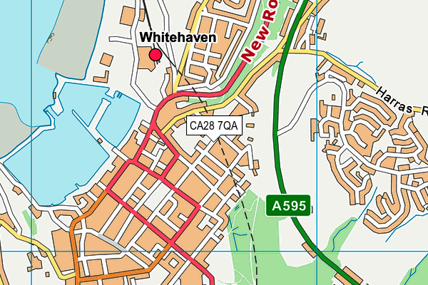 CA28 7QA map - OS VectorMap District (Ordnance Survey)