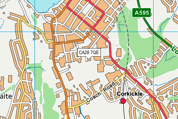 CA28 7QE map - OS VectorMap District (Ordnance Survey)