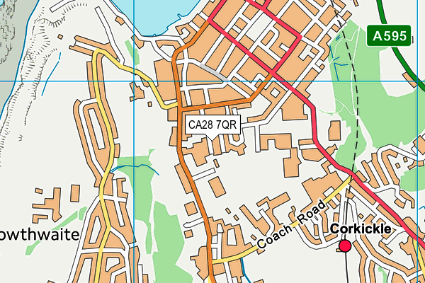 Whitehaven Cricket Club map (CA28 7QR) - OS VectorMap District (Ordnance Survey)