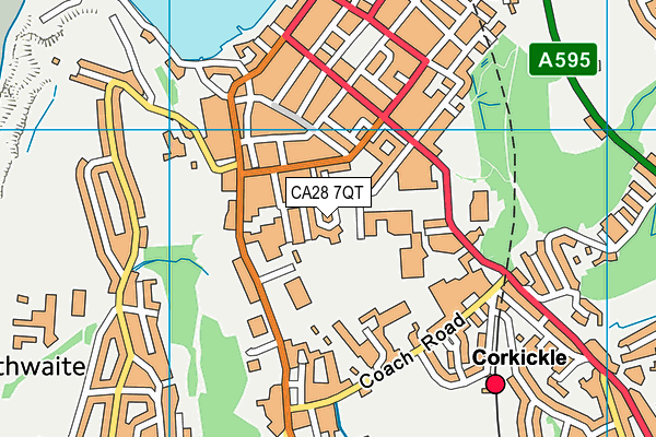 CA28 7QT map - OS VectorMap District (Ordnance Survey)