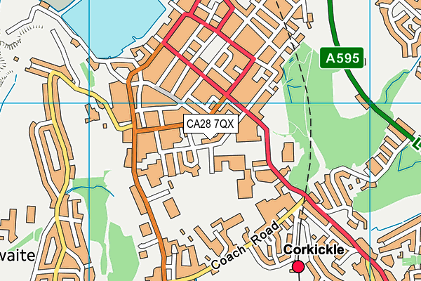 CA28 7QX map - OS VectorMap District (Ordnance Survey)