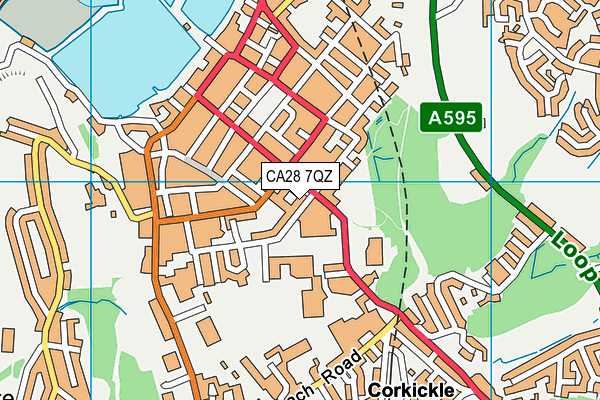 CA28 7QZ map - OS VectorMap District (Ordnance Survey)