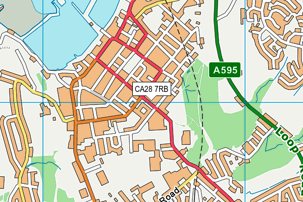 CA28 7RB map - OS VectorMap District (Ordnance Survey)
