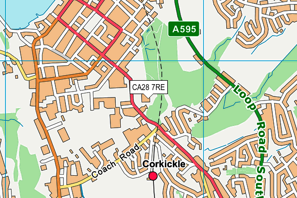 CA28 7RE map - OS VectorMap District (Ordnance Survey)