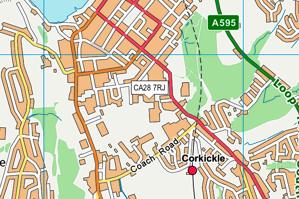 Whitehaven Sports Centre map (CA28 7RJ) - OS VectorMap District (Ordnance Survey)