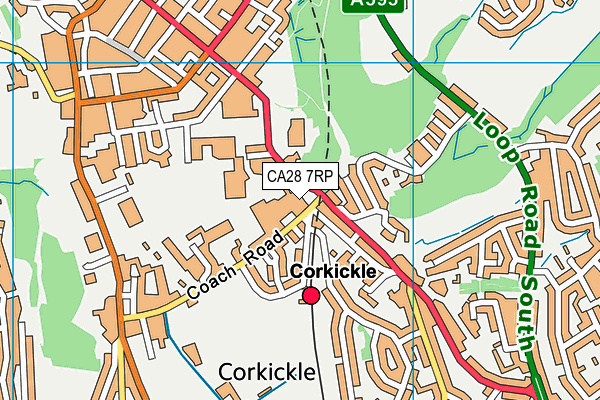 CA28 7RP map - OS VectorMap District (Ordnance Survey)