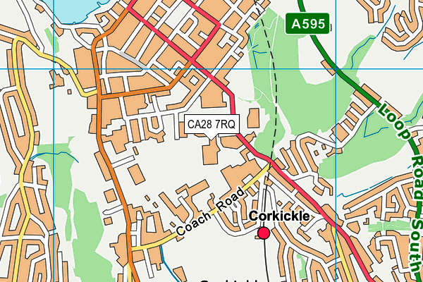 CA28 7RQ map - OS VectorMap District (Ordnance Survey)