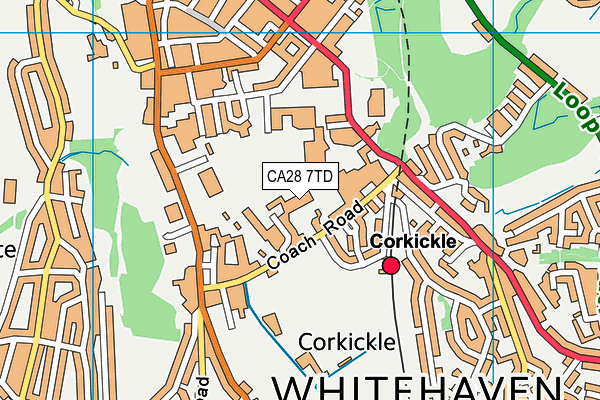 CA28 7TD map - OS VectorMap District (Ordnance Survey)