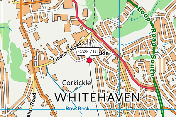 CA28 7TU map - OS VectorMap District (Ordnance Survey)