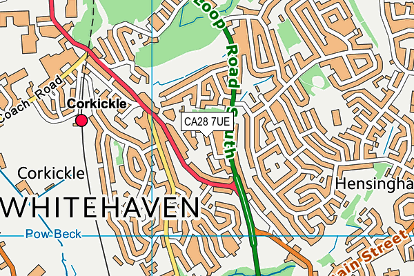 CA28 7UE map - OS VectorMap District (Ordnance Survey)