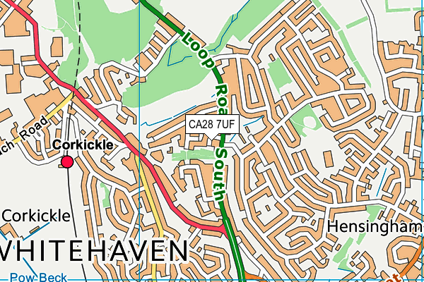 CA28 7UF map - OS VectorMap District (Ordnance Survey)