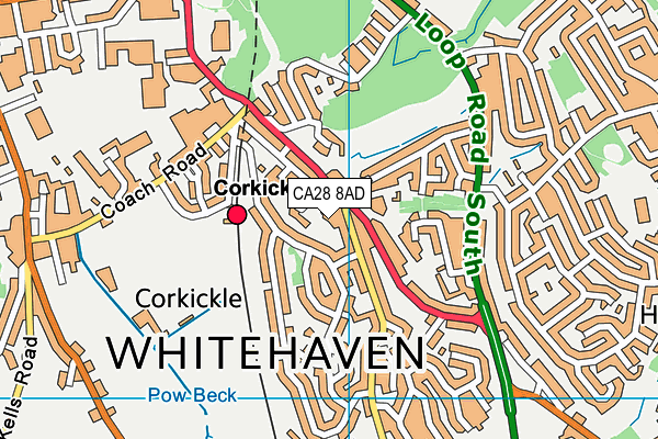 CA28 8AD map - OS VectorMap District (Ordnance Survey)