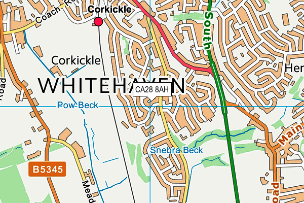 CA28 8AH map - OS VectorMap District (Ordnance Survey)