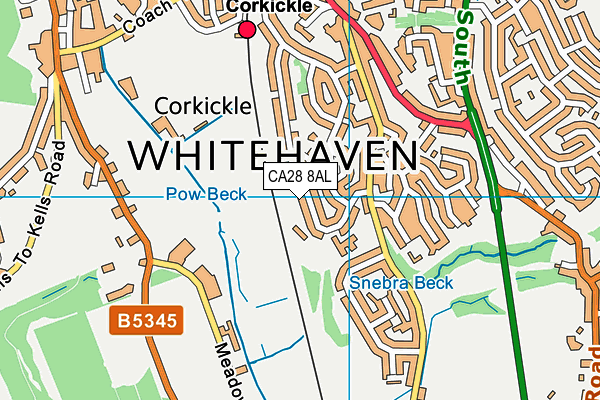 CA28 8AL map - OS VectorMap District (Ordnance Survey)