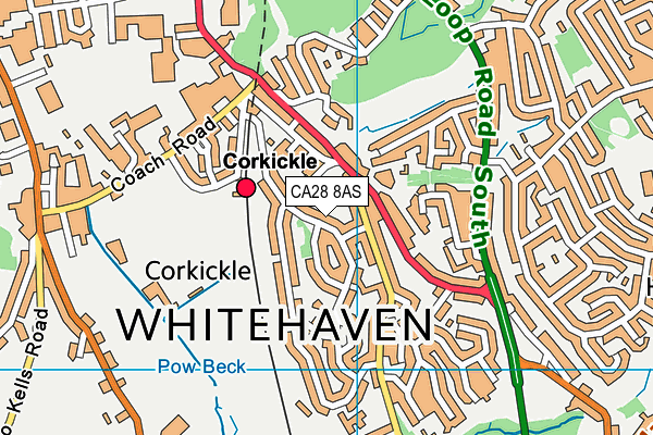 CA28 8AS map - OS VectorMap District (Ordnance Survey)