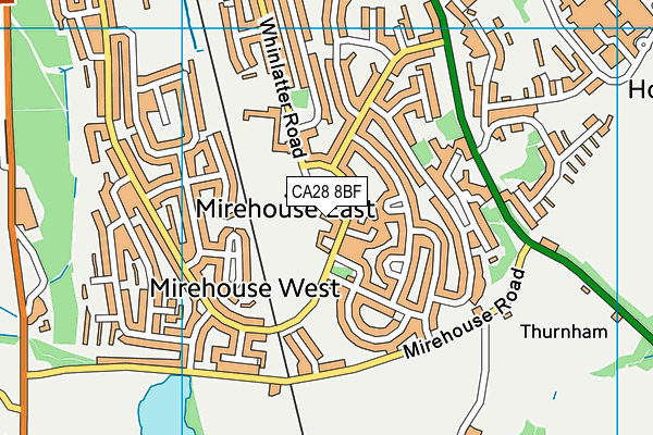 CA28 8BF map - OS VectorMap District (Ordnance Survey)